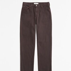 Brown 90’s straight ultra high rise Abercrombie jeans (Size 29L)
